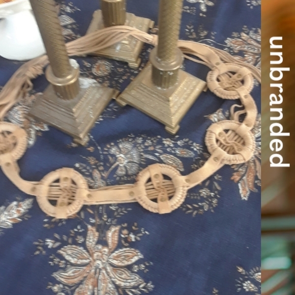 Tribal 70s 80s suede leather tasseled belts - Picture 16 of 16